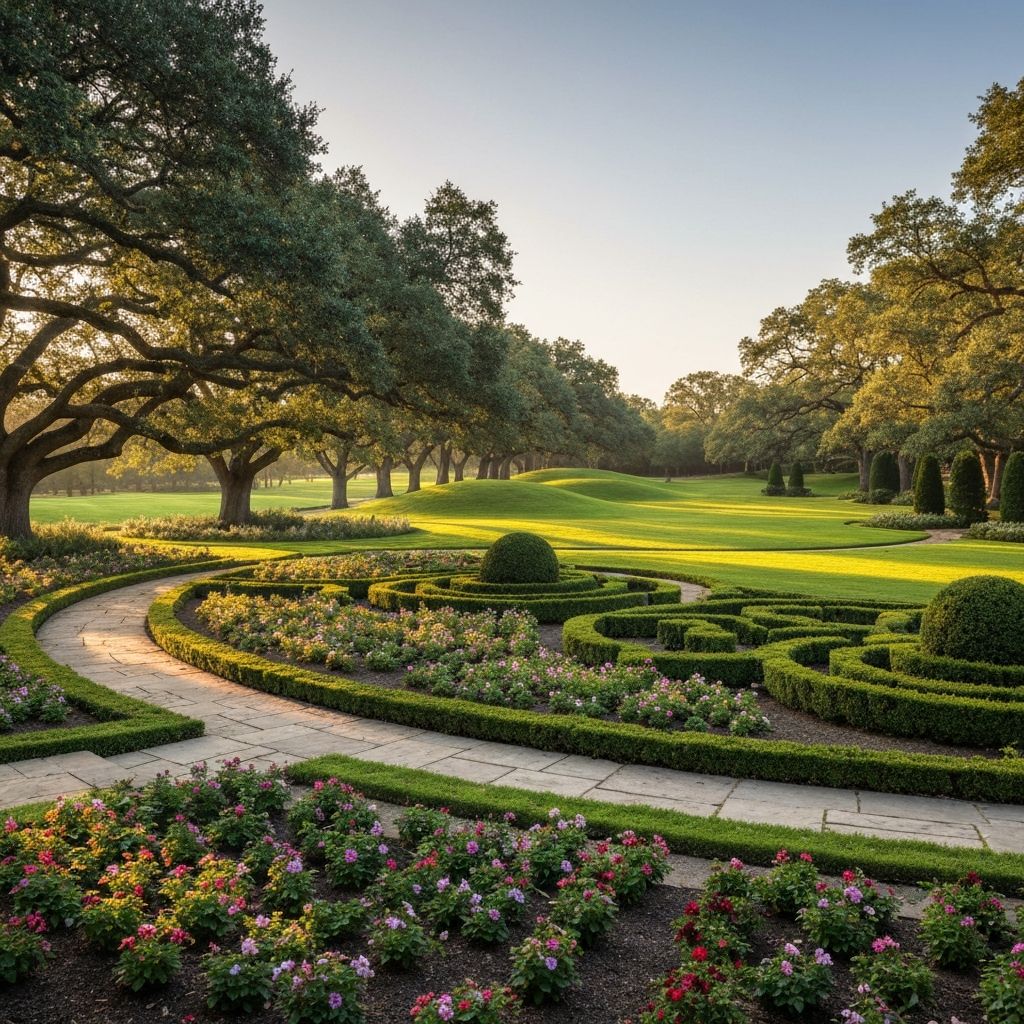 Luxury estate landscaping